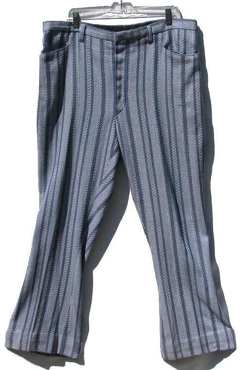 blue and white striped bell bottoms